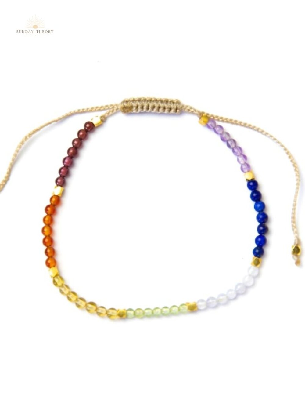2mm Tiny Bead Healing Crystal Gemstone Bracelet 925 Sterling Silver